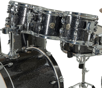 Gretsch Catalina Maple 22" 7-piece drum kit in Black Stardust – right three-quarter view