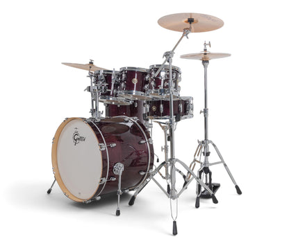 Gretsch Catalina Maple 22" 7-piece drum kit in Purple Gloss – left three-quarter view