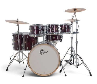 Gretsch Catalina Maple 22" 7-piece drum kit in Purple Gloss – drummer's-side view