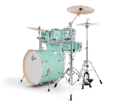 Gretsch Catalina Maple 22" 7-piece drum kit in Seafoam Green – right three-quarter view