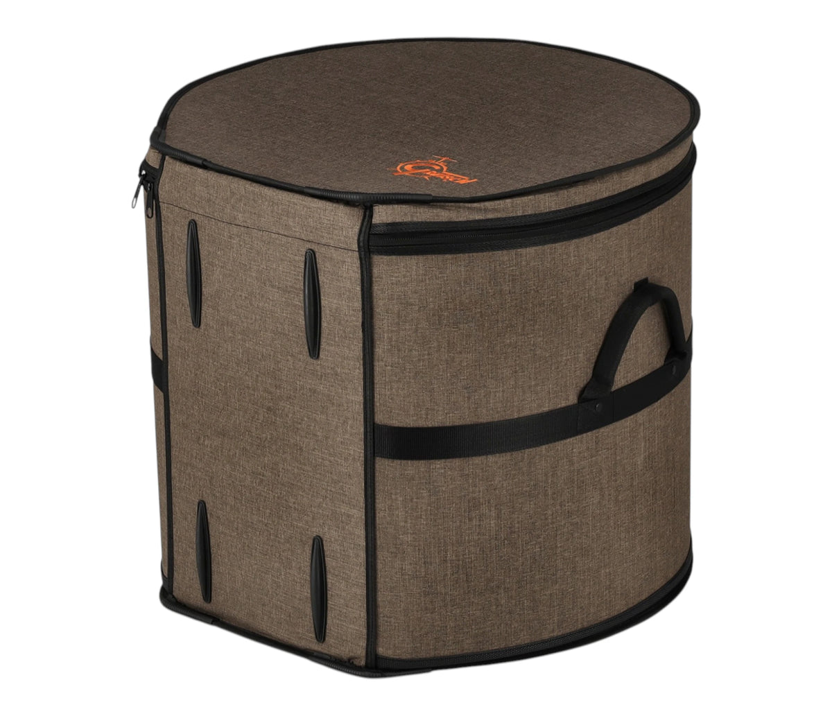 Gretsch Pro Tour 18 x 16 inch drum gig bag – upright side view with SPS protection rails