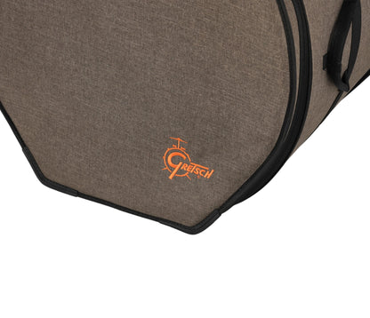 Gretsch Pro Tour Gig Bag for Bass Drum 20x16" – Gretsch logo and base protection detail