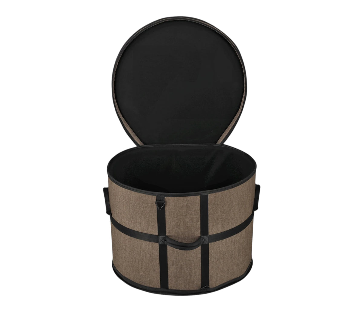 Gretsch Pro Tour Gig Bag for Bass Drum 22x18" – open view showing padded fleece-lined interior