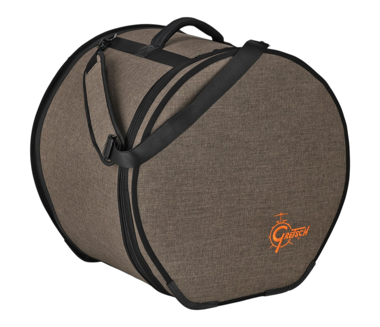 Gretsch Pro Tour Gig Bag for Floor Toms 14x14" – angled exterior view with carry handle and shoulder strap
