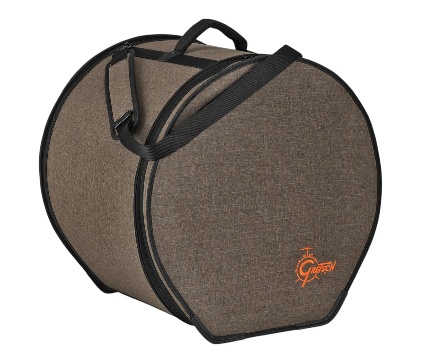 Gretsch Pro Tour Gig Bag for Floor Toms 16x16" – angled exterior view with carry handle and shoulder strap