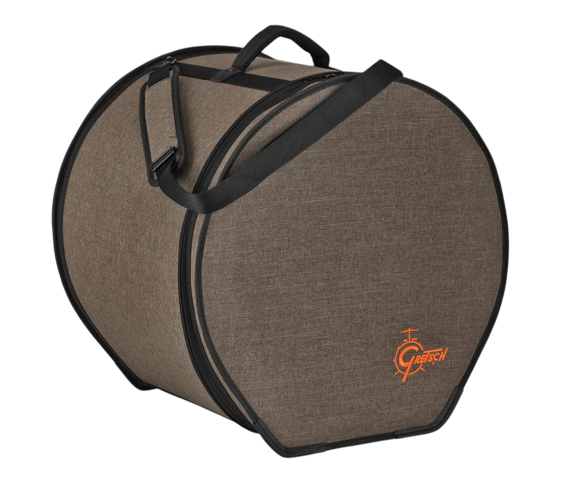 Gretsch Pro Tour Gig Bag for Floor Toms 16x16" – angled exterior view with carry handle and shoulder strap