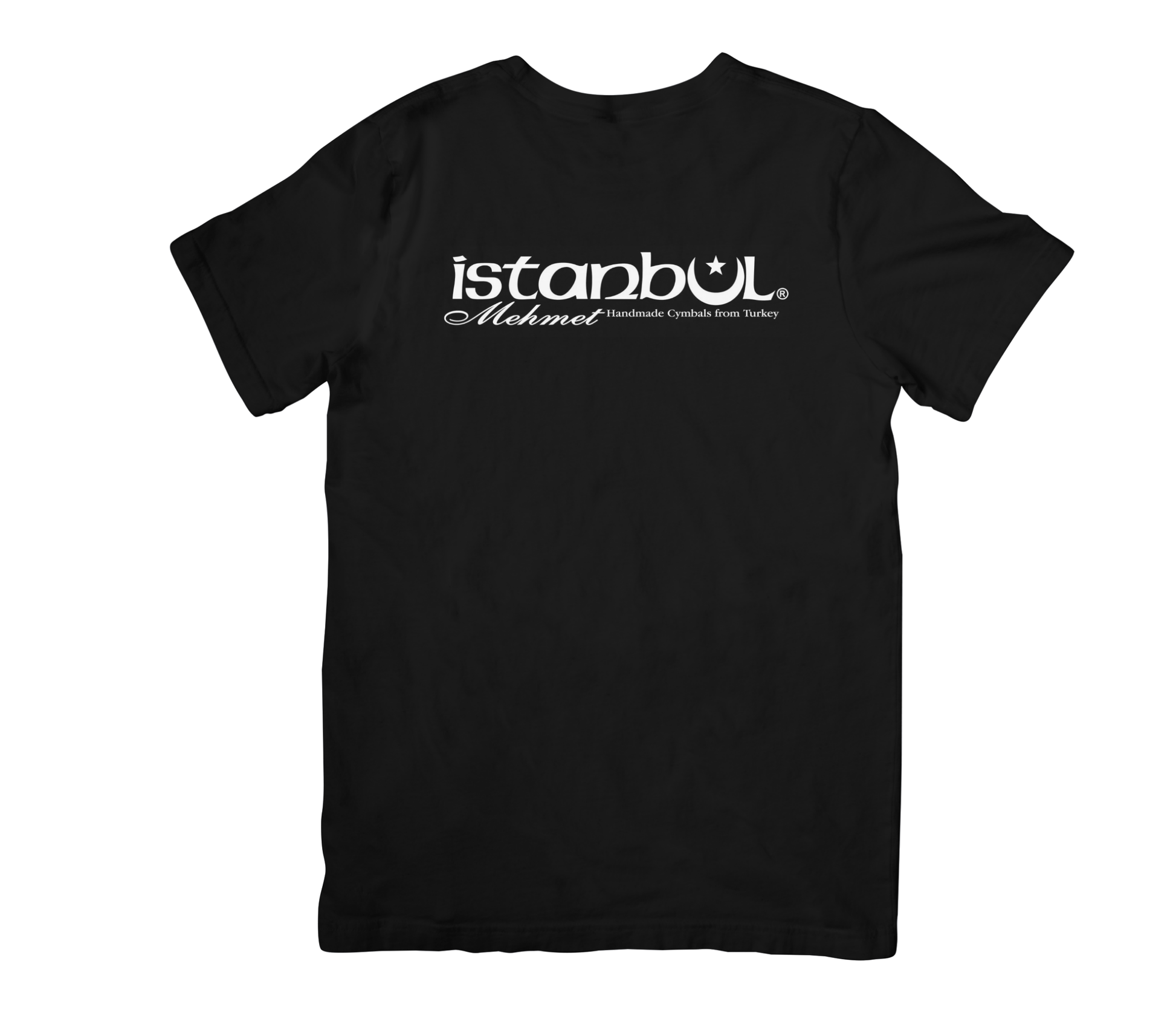 Istanbul Mehmet Black t-shirt with white text on a white background