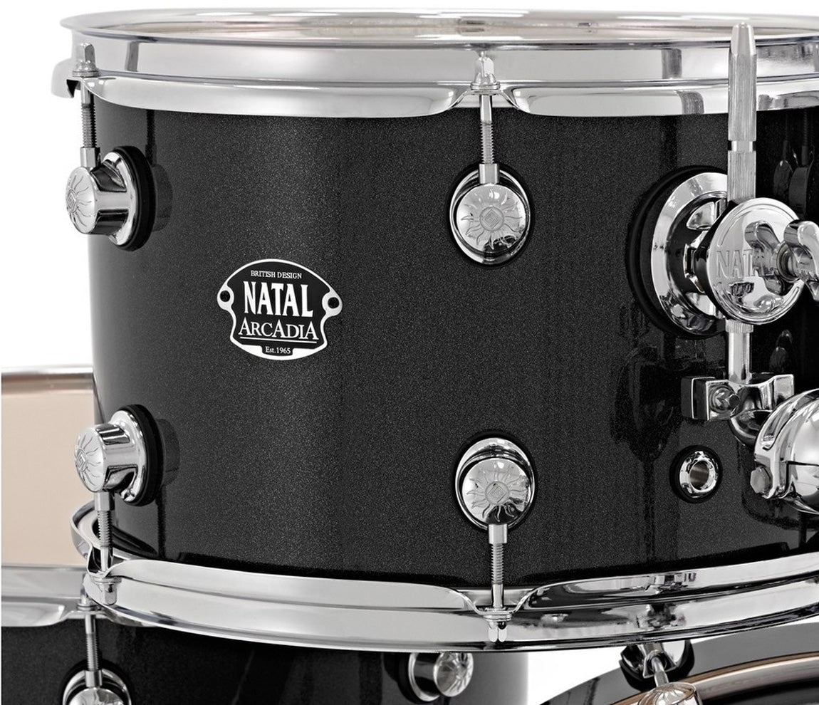 Natal Arcadia Birch F20 5-piece Drumkit inc. Hardware in Black Sparkle