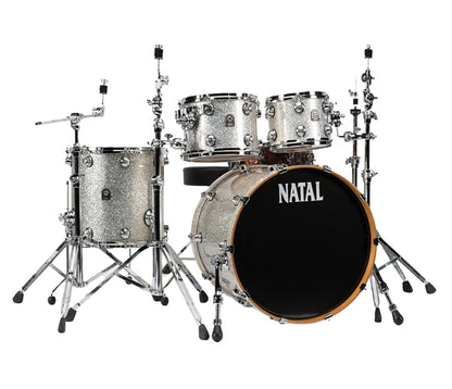 Natal Originals Maple UFX 4-piece Shell Pack in Silver Sparkle