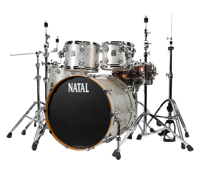 Natal Originals Maple UFX 4-piece Shell Pack in Silver Sparkle