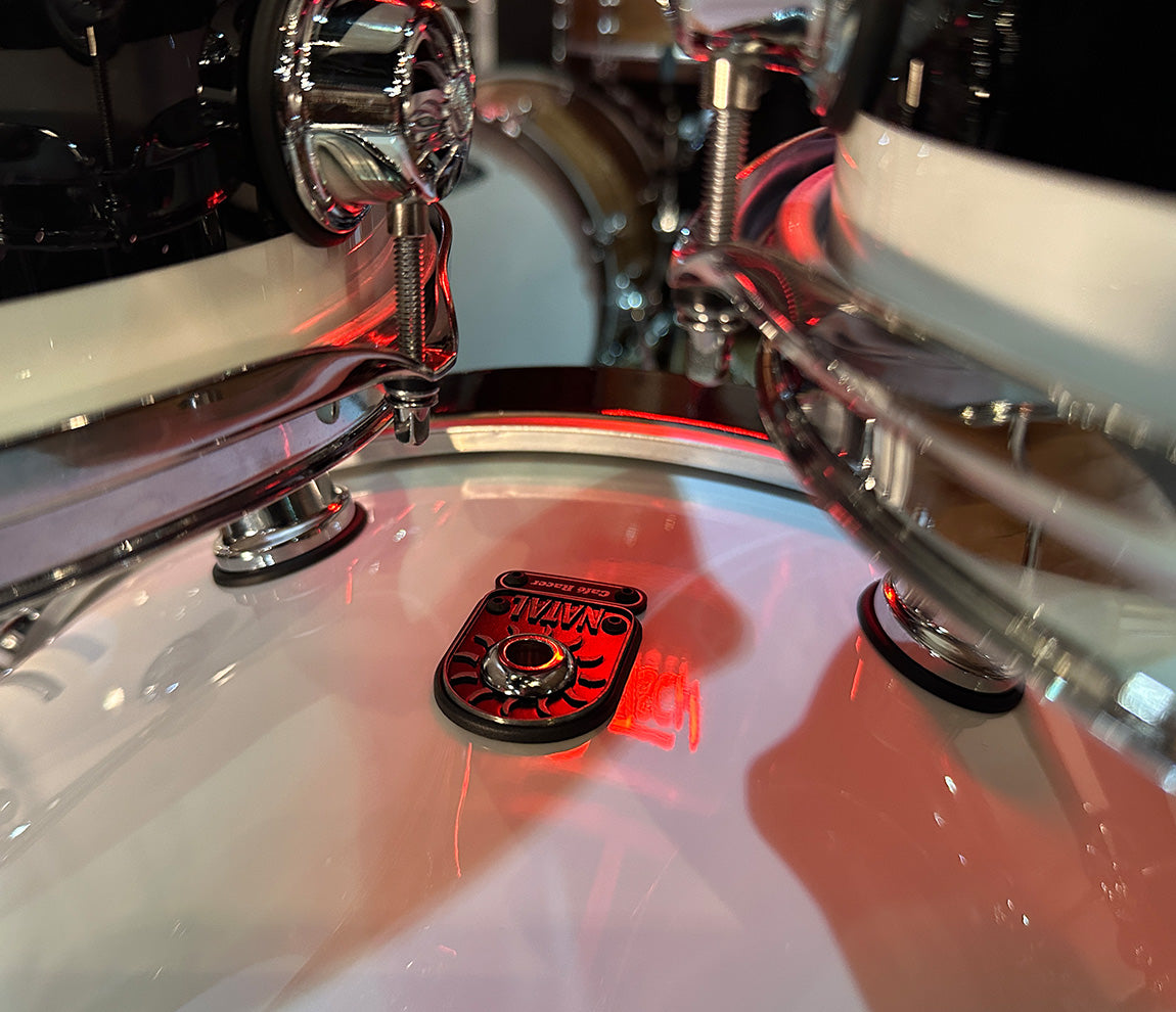 Natal Cafe Racer 4-Piece US Fusion 22" Shell Pack in Piano White & Black Sparkle Double Split Lacquer