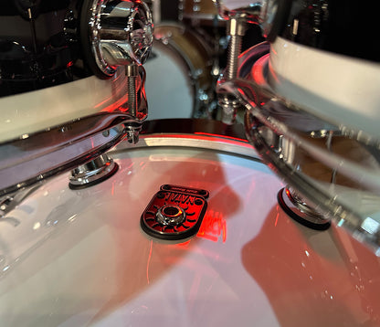 Natal Cafe Racer 4-Piece US Fusion 22" Shell Pack in Piano White & Black Sparkle Double Split Lacquer