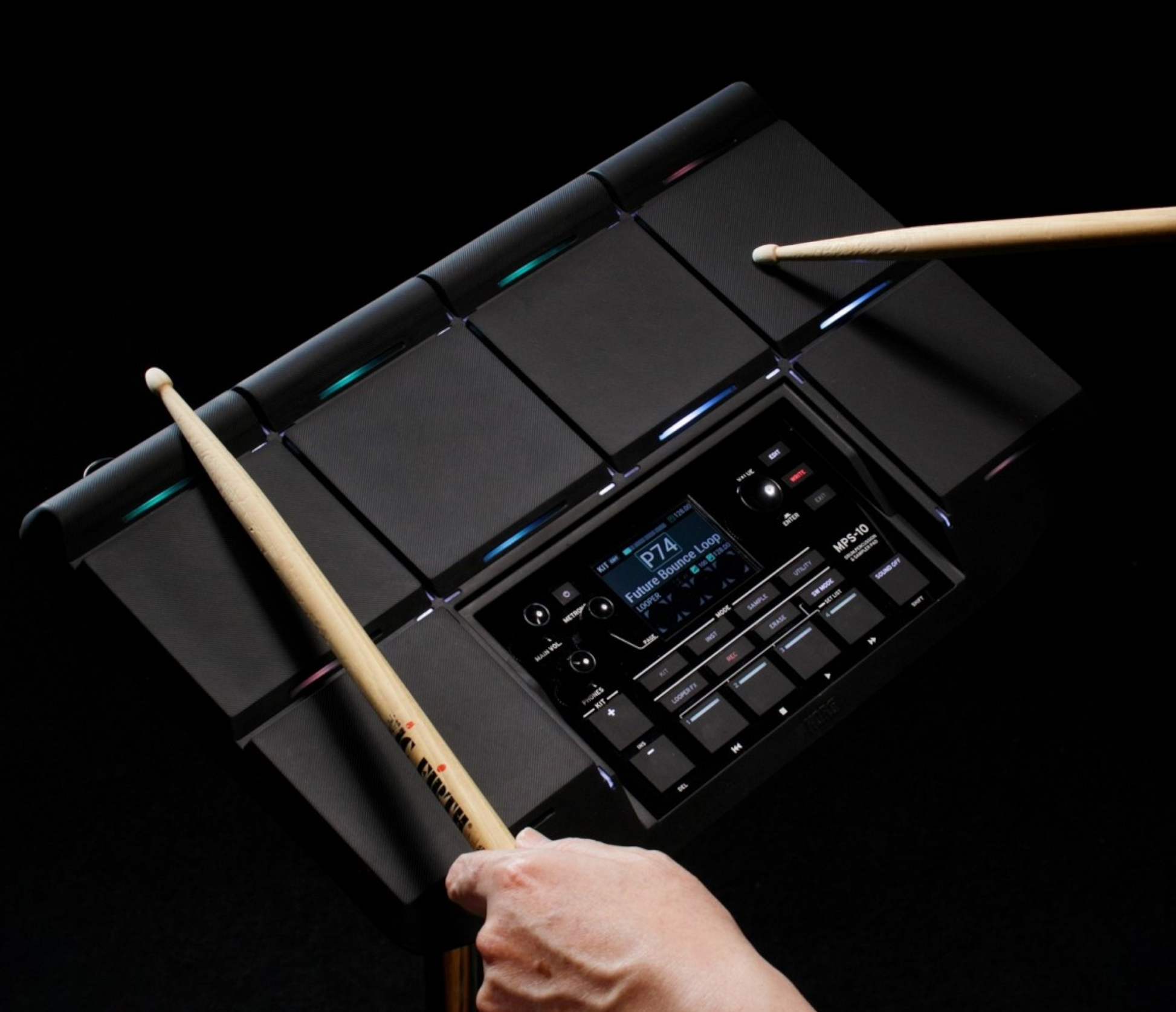Korg MPS-10 Drum & Sampler Pad - B Stock Being played