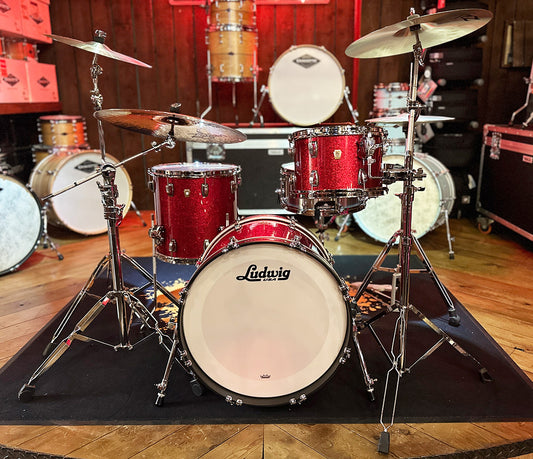 Ludwig Classic Maple 20" 3-Piece Downbeat Shell Pack in Red Sparkle