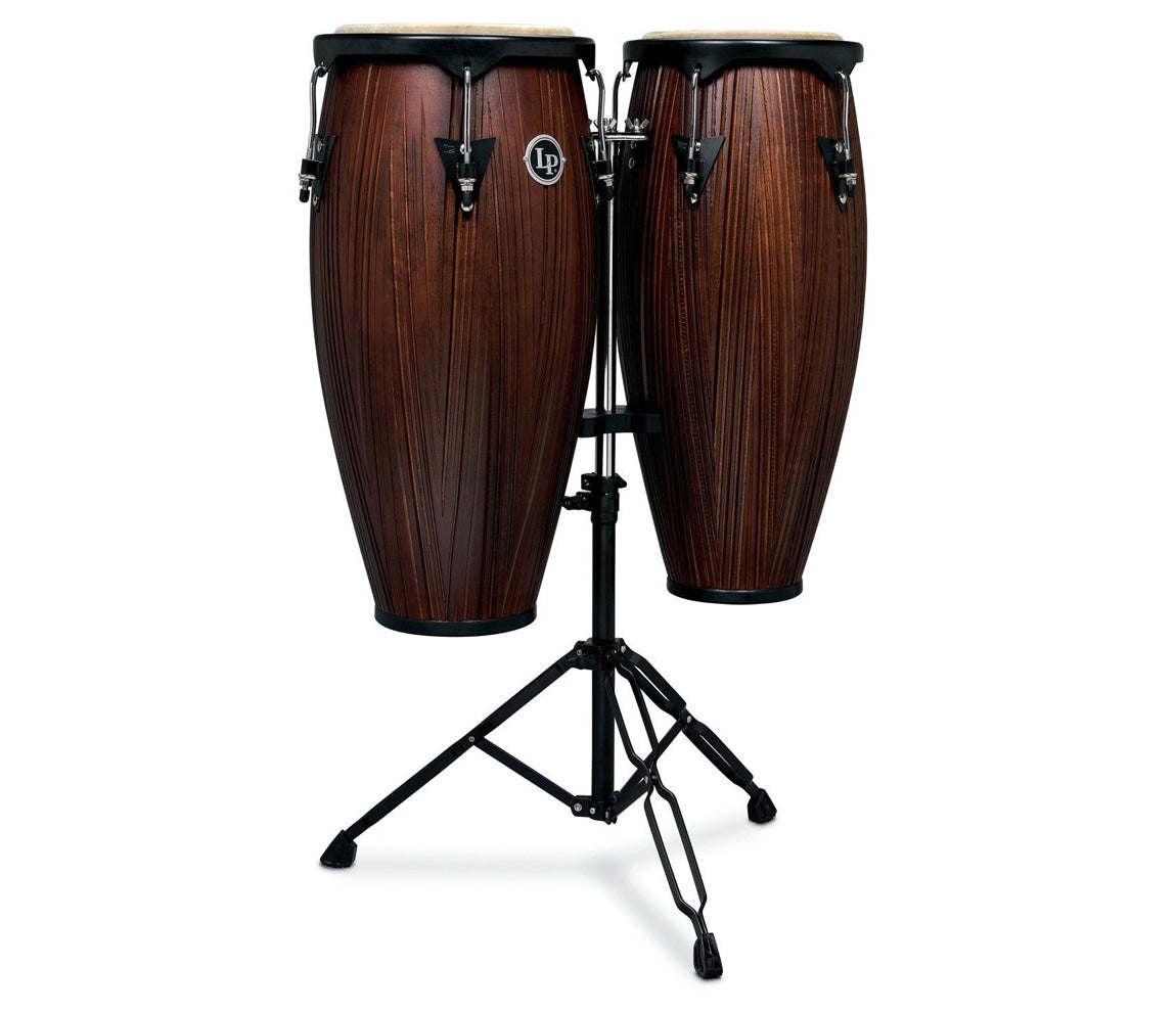 LP City Wood Conga Set 10" & 11" in Carved Mango