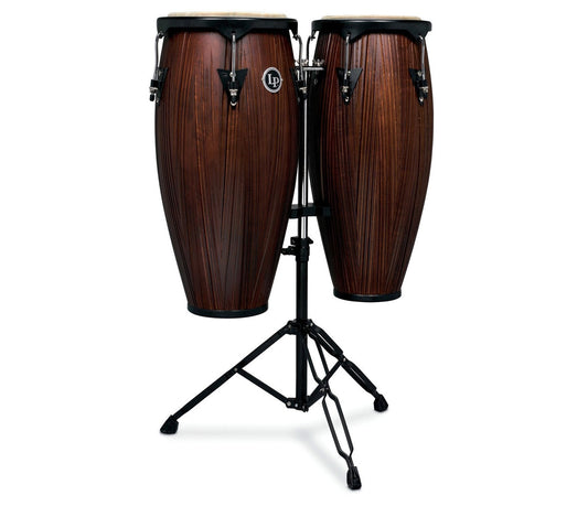 LP City Wood Conga Set 10" & 11" in Carved Mango