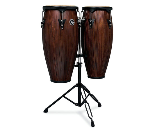 LP City Wood Conga Set 11" & 12" in Carved Mango