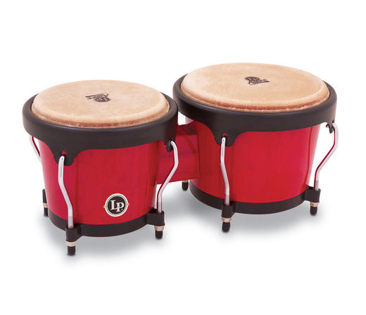 LP Aspire Wood Bongos in Red Wood