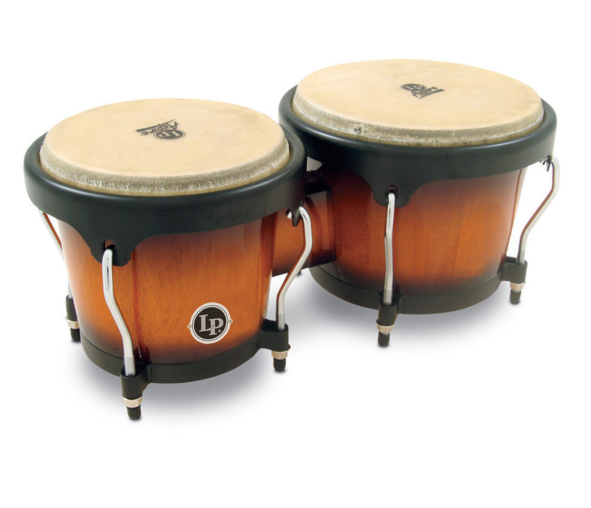 LP Aspire Wood Bongos in Vintage Sunburst