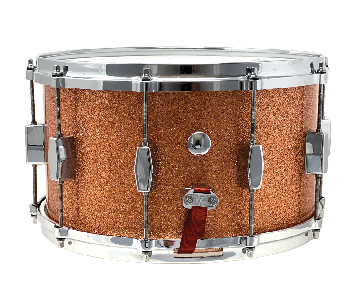 Milestone Founder's Model 14" x 8" Snare Drum in Copper Sparkle