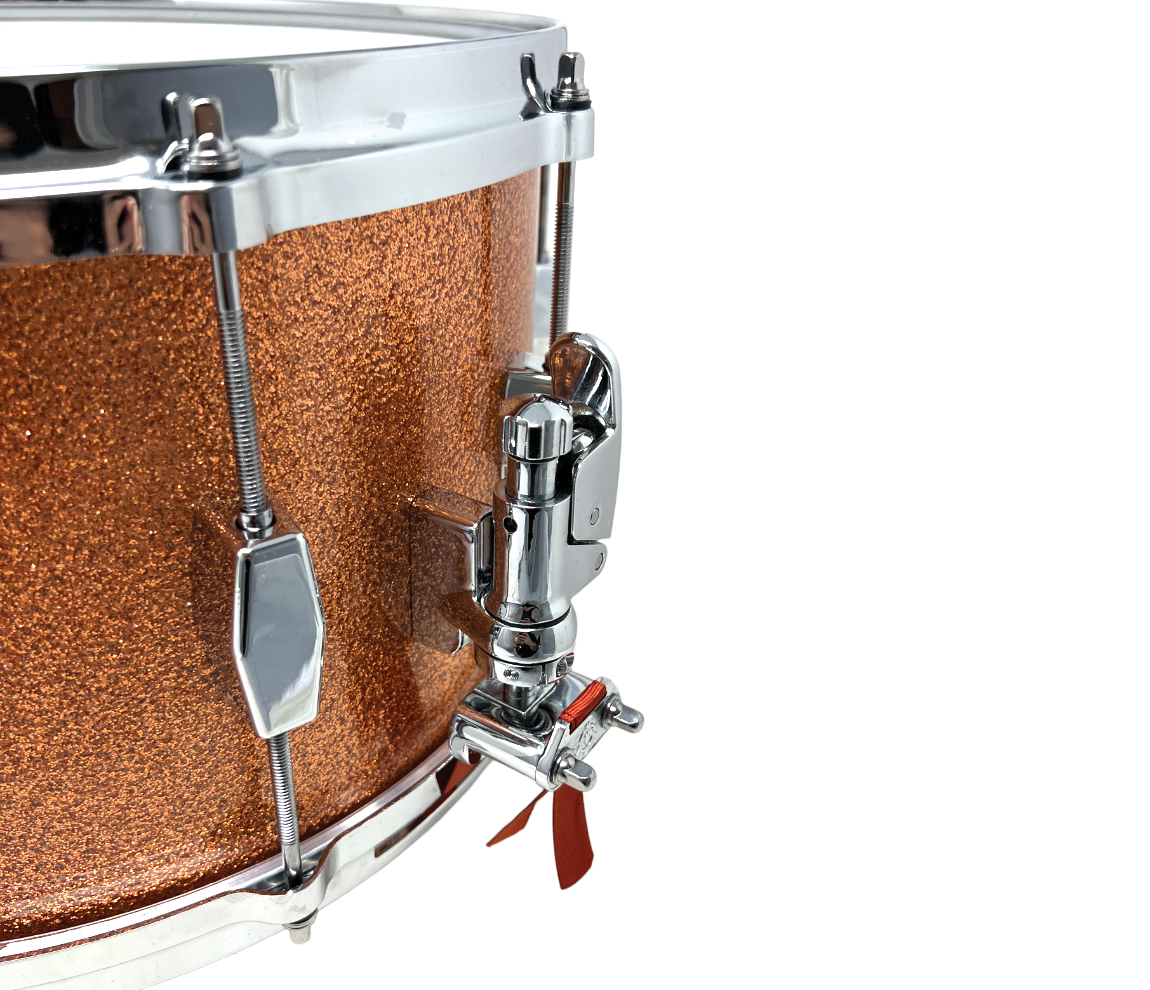 Milestone Founder's Model 14" x 8" Snare Drum in Copper Sparkle