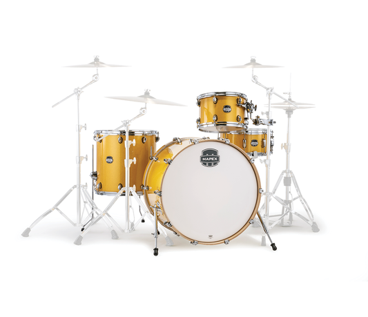 Mapex Mars Birch 4-Piece Rock 24 Shell Pack in Sunflower Sparkle
