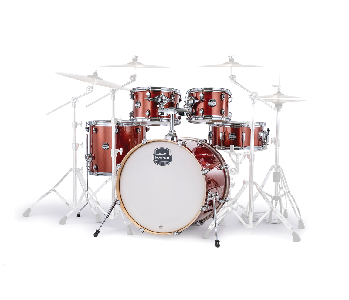 Mapex Mars Birch 5-Piece Rock Shell Pack in Blood Orange Sparkle