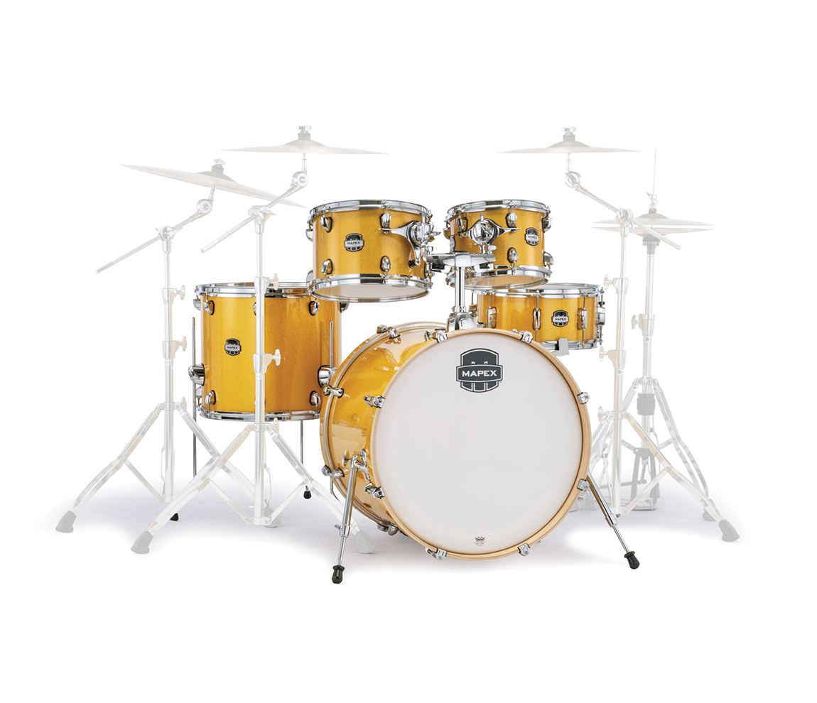 Mapex Mars Birch 5-Piece Rock Shell Pack in Sunflower Sparkle