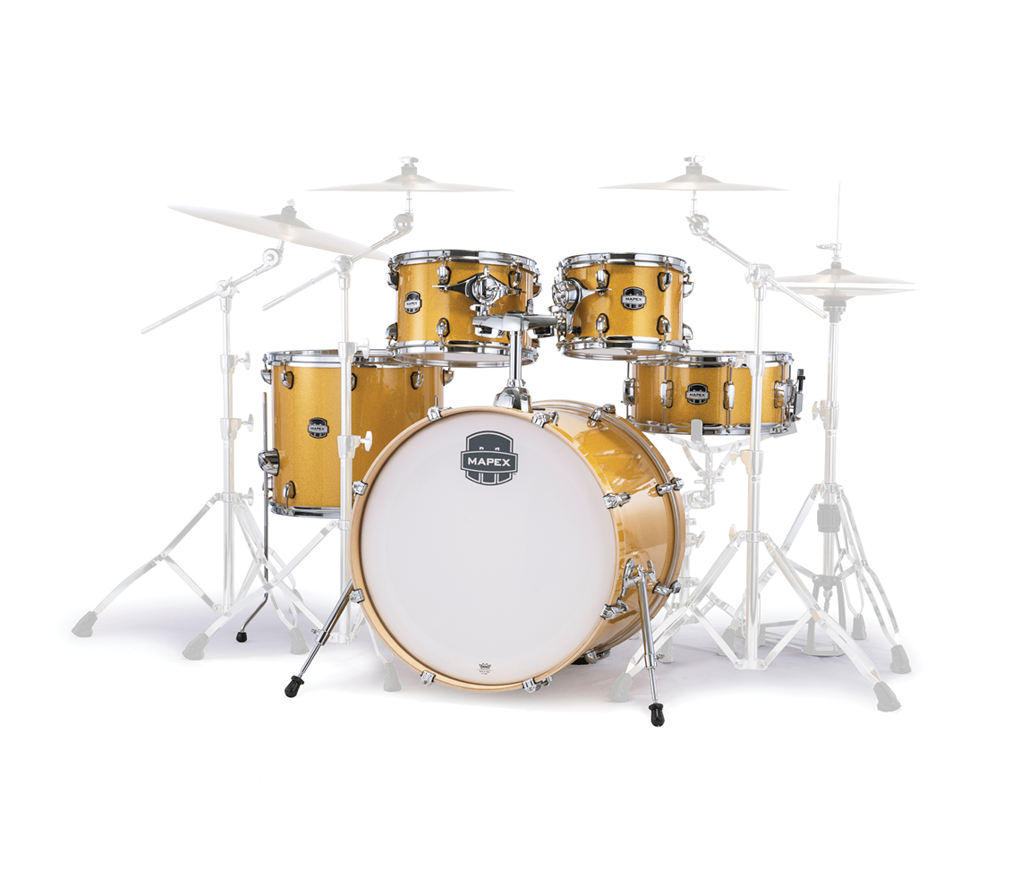 Mapex Mars Birch 5-Piece Rock Shell Pack in Sunflower Sparkle