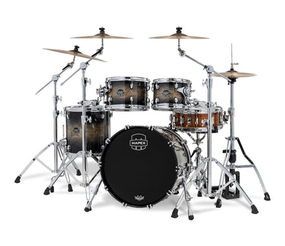 Mapex Saturn VI 20" 4-Piece Fusion Shell Pack in Black Ink Burst