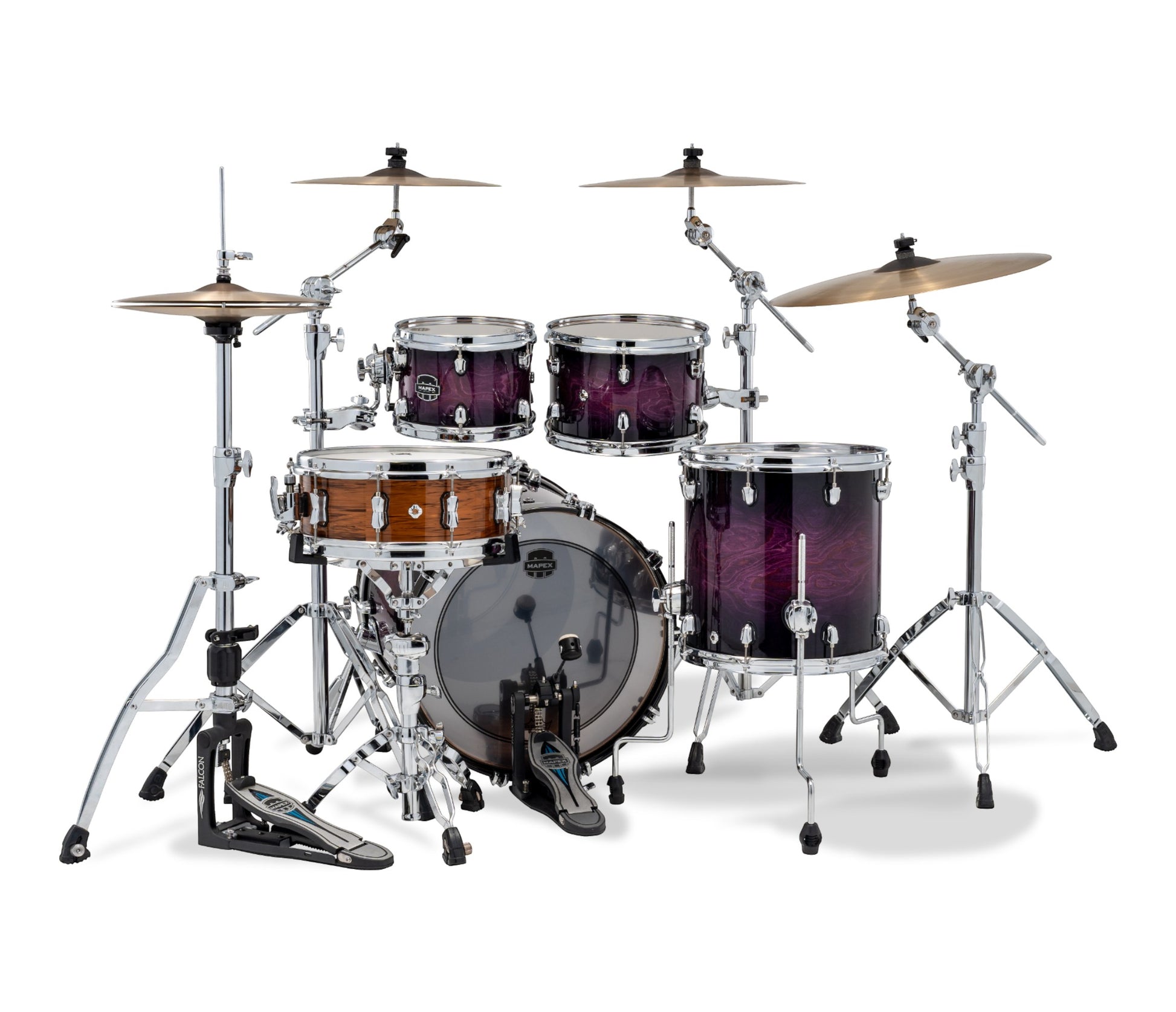 Mapex Saturn VI 20" 4-Piece Fusion Shell Pack in Royal Purple Burst