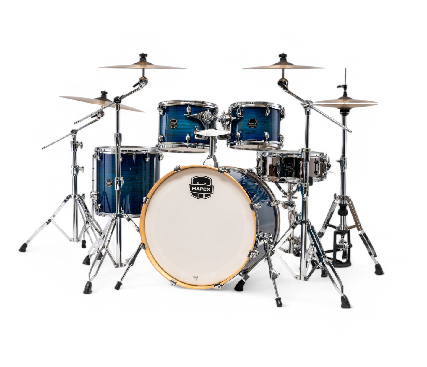 Mapex Armory Series 5 Piece Rock Fusion Shell Pack In Blue Wave Burst
