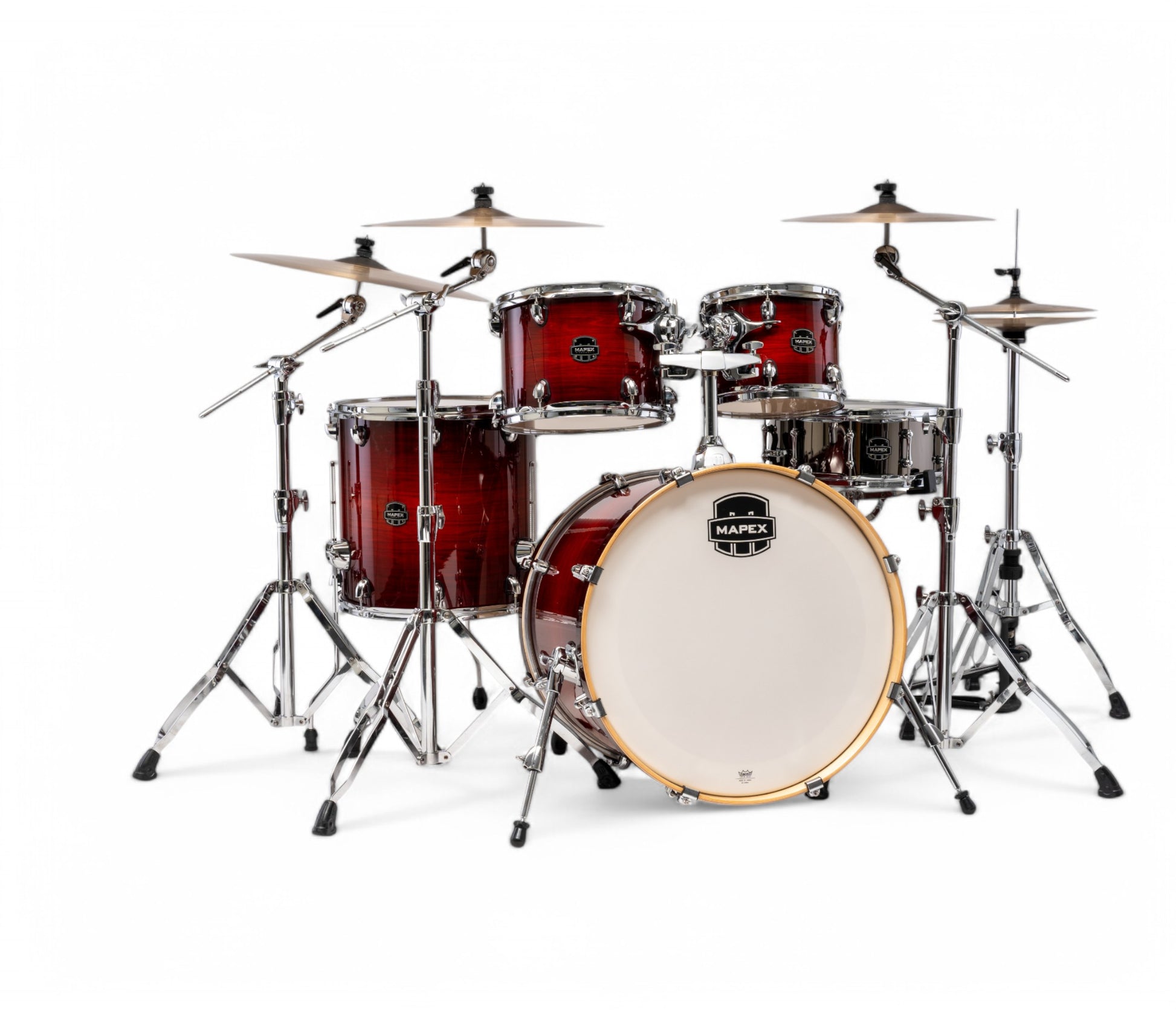 Mapex Armory Series 5 Piece Rock Fusion Shell Pack In Red Onyx Burst