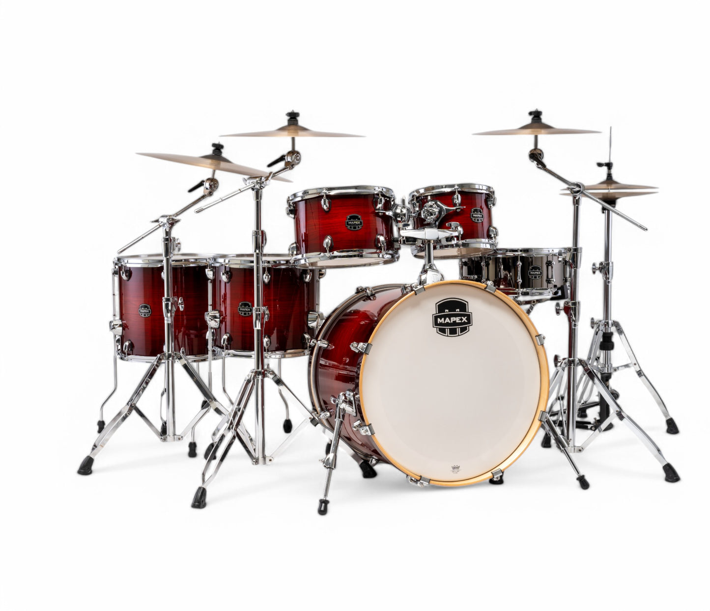 Mapex Armory Series 6 Piece LA Fusion Shell Pack In Red Onyx Burst