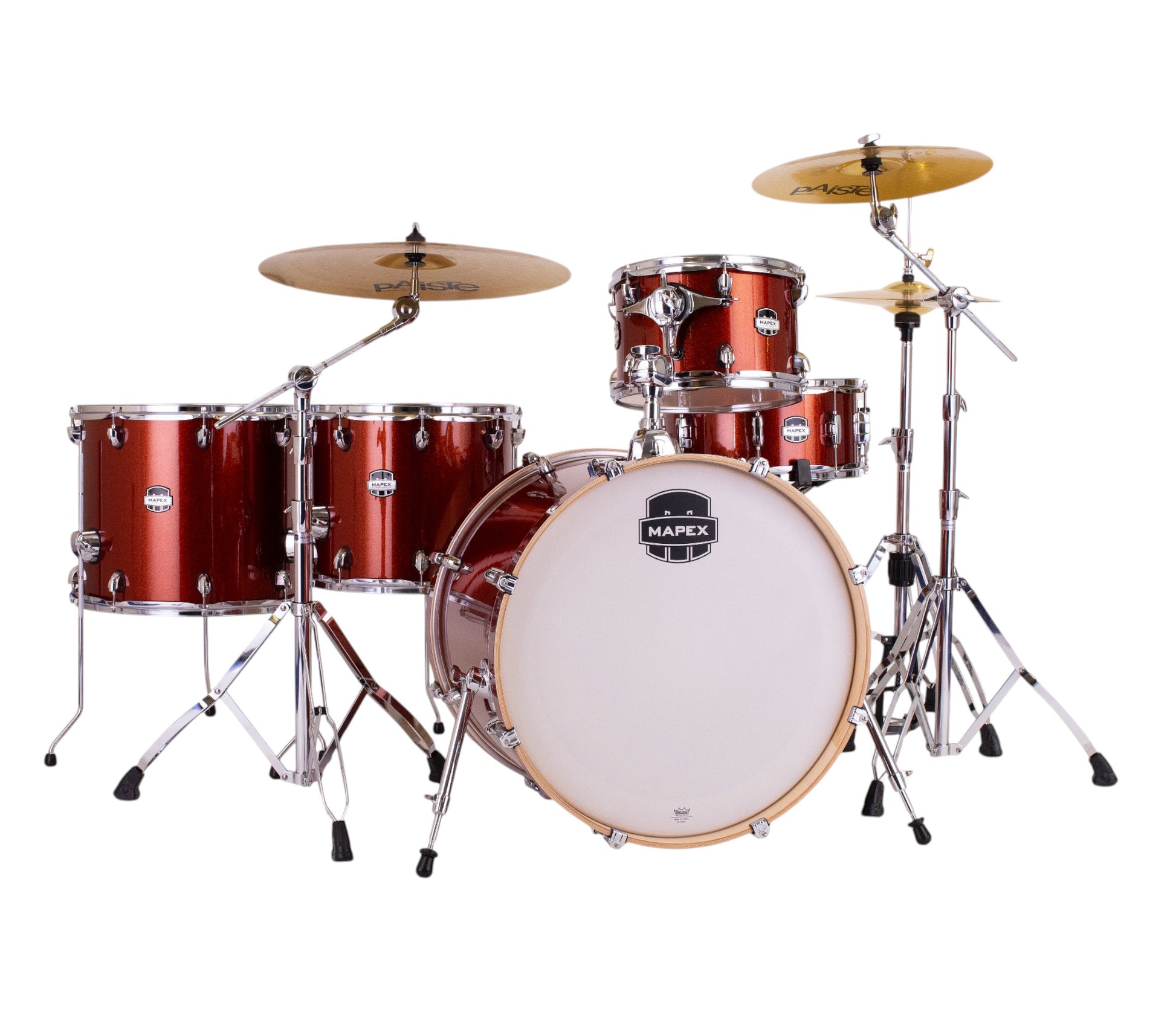 Mapex Mars Birch 5-Piece Crossover Shell Pack in Blood Orange Sparkle