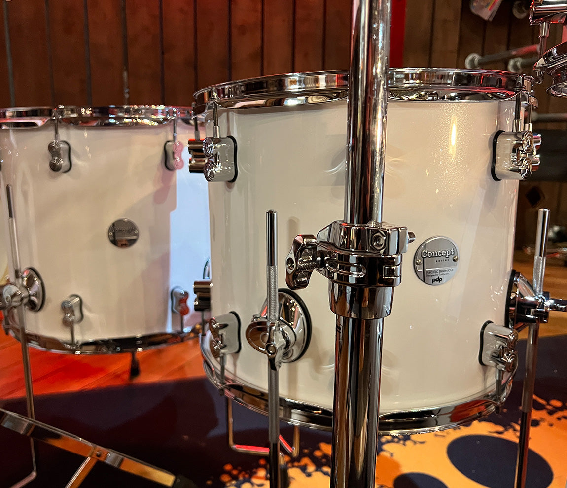 PDP By DW Concept Maple 22" 7PC Shell Pack in Pearlescent White Lacquer
