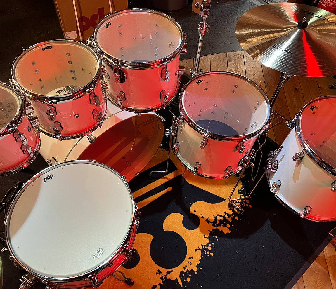 PDP By DW Concept Maple 22" 7PC Shell Pack in Pearlescent White Lacquer