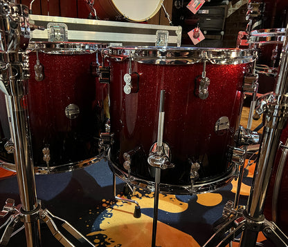 PDP By DW Concept Maple 22" 7PC Shell Pack in Red to Black Sparkle Fade