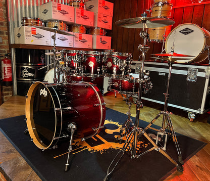 PDP By DW Concept Maple 22" 7PC Shell Pack in Red to Black Sparkle Fade