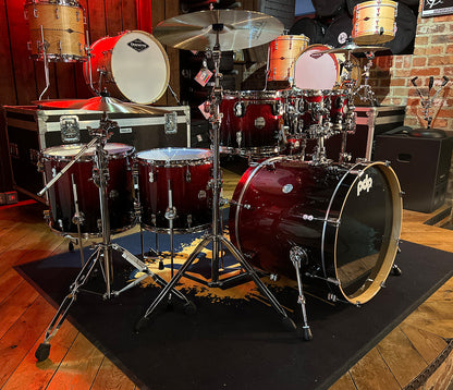 PDP By DW Concept Maple 22" 7PC Shell Pack in Red to Black Sparkle Fade
