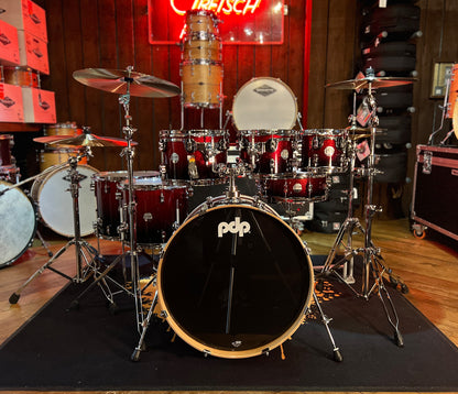 PDP By DW Concept Maple 22" 7PC Shell Pack in Red to Black Sparkle Fade