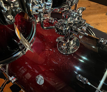 PDP By DW Concept Maple 22" 7PC Shell Pack in Red to Black Sparkle Fade