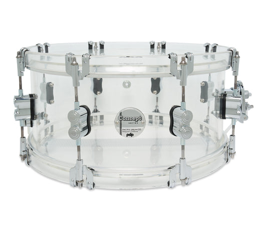 PDP Concept Series 14" x 6.5" Snare Drum in Clear Acrylic