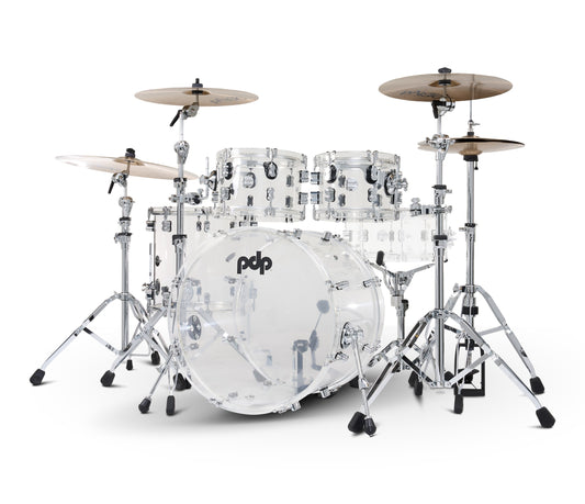 PDP Concept Series 22" 4-Piece Shell Pack in Clear Acrylic