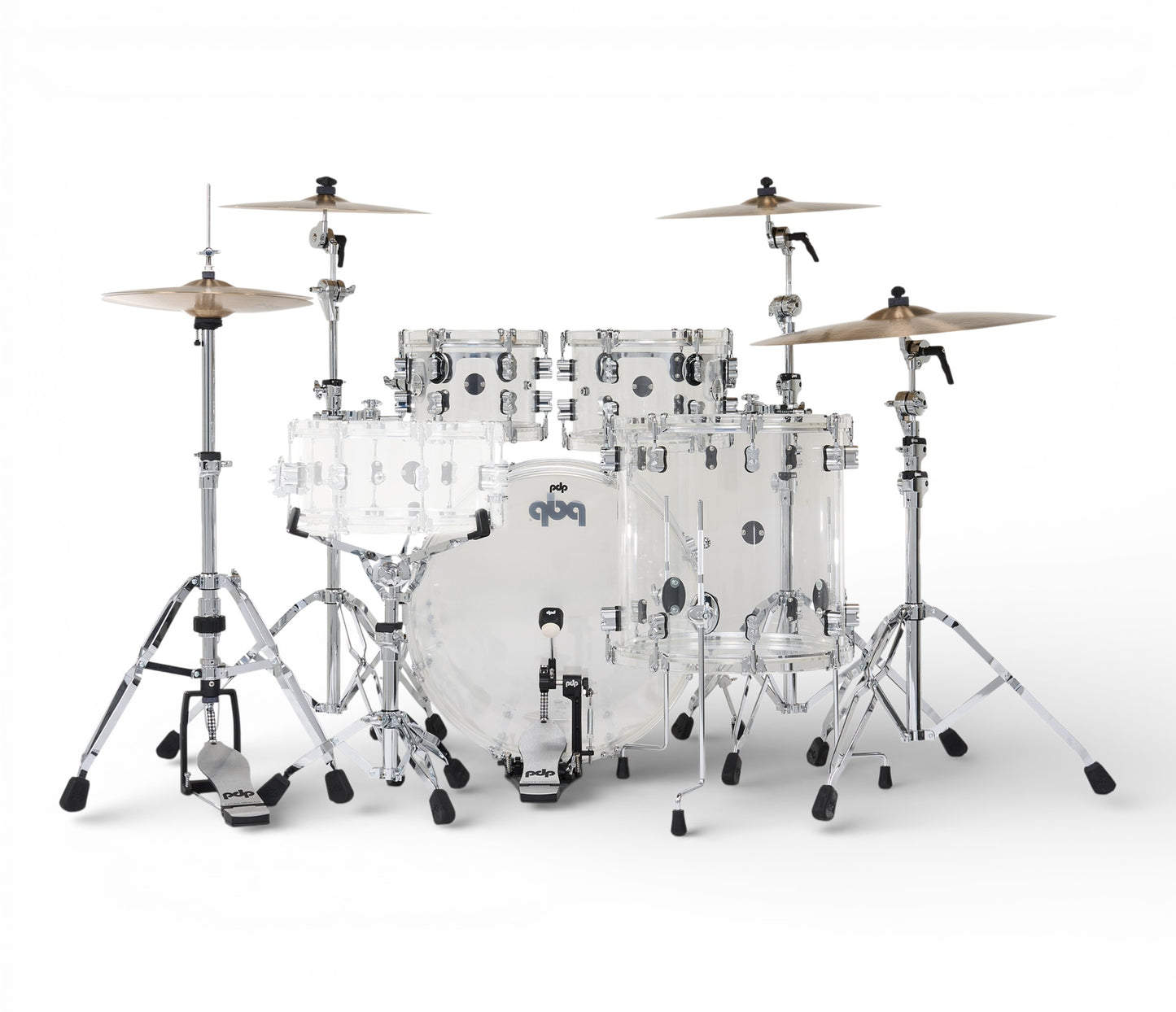 PDP Concept Series 22" 4-Piece Shell Pack in Clear Acrylic rear view