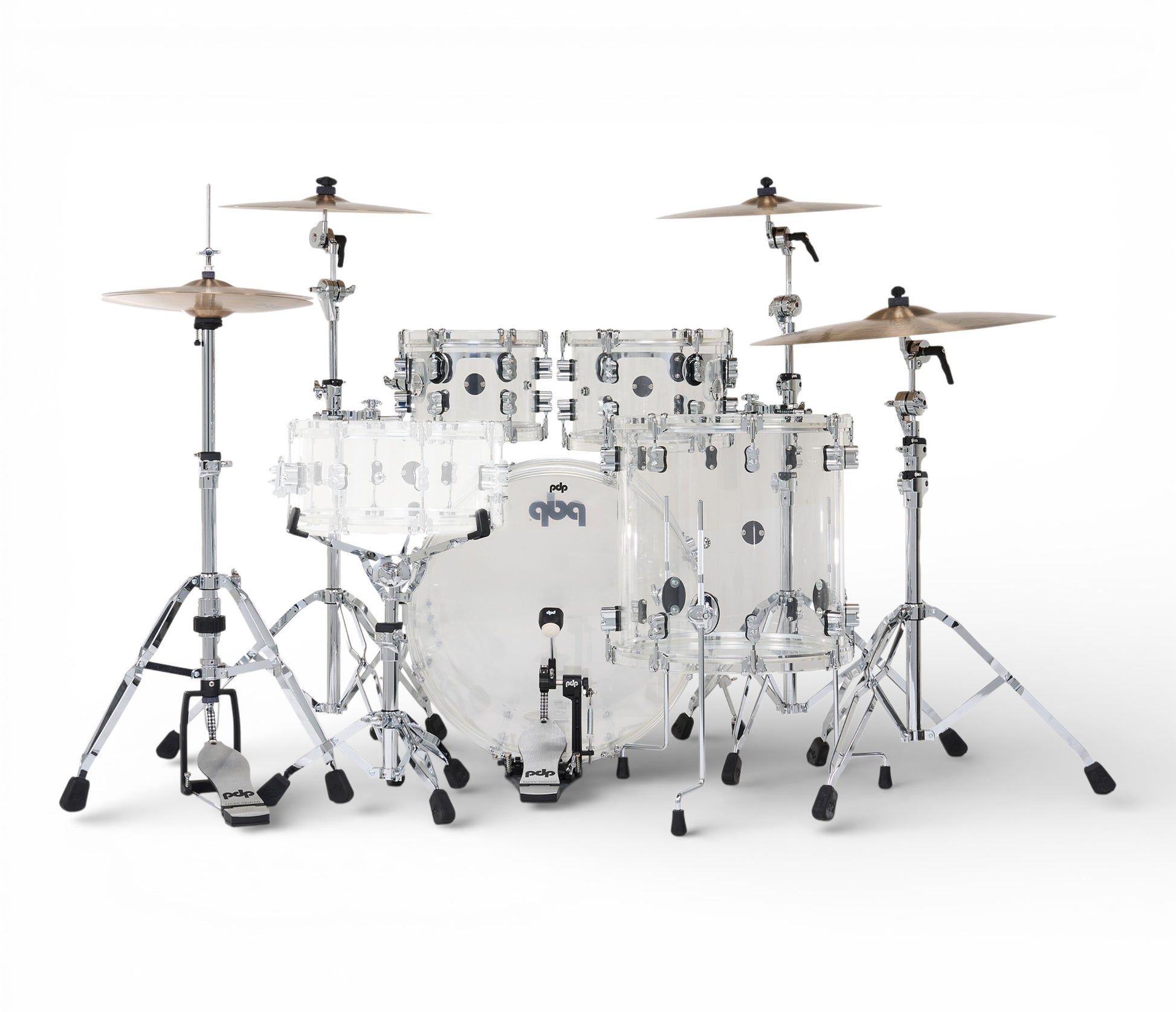 PDP Concept Series 22" 4-Piece Shell Pack in Clear Acrylic rear view