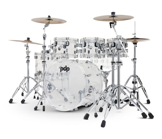 PDP Concept Series 22" 6-Piece Shell Pack in Clear Acrylic