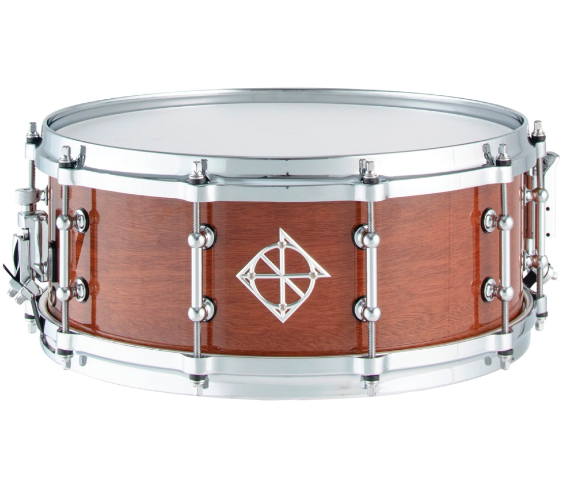 DIXON ARTISAN 14" X 5.5" AUSTRALIAN ROSE GUM CHRIS BRADY SNARE DRUM IN SATIN NATURAL FINISH