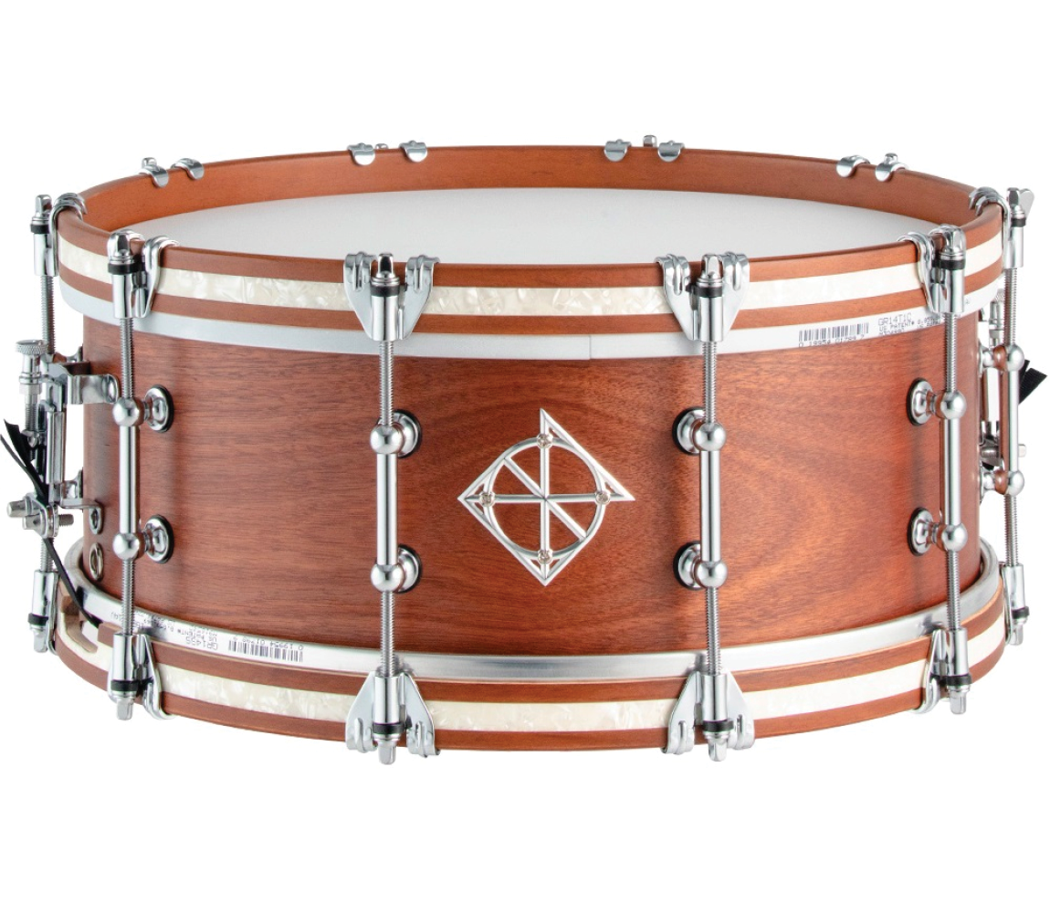 DIXON ARTISAN 14" X 5.5" AUSTRALIAN ROSE GUM CHRIS BRADY SNARE DRUM IN SATIN NATURAL FINISH