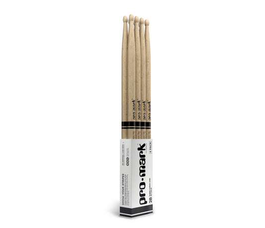 ProMark Classic Attack 2B Shira Kashi Oak Drumstick, Oval Tip, 4-Pack